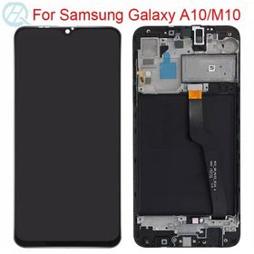 Samsung Galaxy A10 A105 Dokunmatik Siyah Servis Çıtalı Lcd Ekran