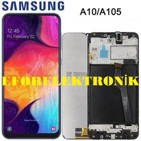 Samsung Galaxy A10 A105 Dokunmatik Siyah Servis Çıtalı Lcd Ekran