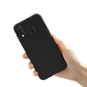 Samsung Galaxy A20 İçi Kadife Siyah Uyumlu Silikon Kılıf