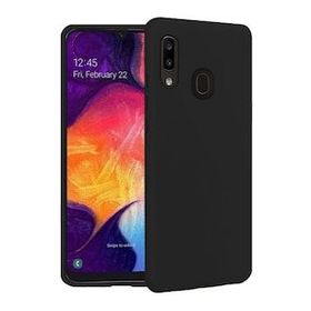 Samsung Galaxy A20 İçi Kadife Siyah Uyumlu Silikon Kılıf
