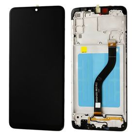 Samsung Galaxy A20S A207 Dokunmatik Siyah Servis Çıtalı Lcd Ekran