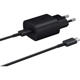 Samsung Galaxy A23 Fast Charging 25W Type-C Çıkışlı Kablolu Siyah Şarj Aleti