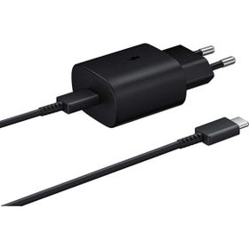 Samsung Galaxy A3 Core Fast Charging 25W Type-C Çıkışlı Kablolu Siyah Şarj Aleti