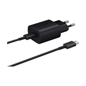 Samsung Galaxy A3 Core Fast Charging 25W Type-C Çıkışlı Kablolu Siyah Şarj Aleti