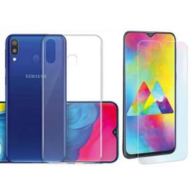 Samsung Galaxy A30 Zore Süper Esnek Silikon Kılıf Kırılmaz Cam