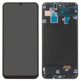 Samsung Galaxy A30S A307 Dokunmatik Siyah Servis Çıtalı Lcd Ekran
