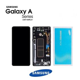 Samsung Galaxy A30S A307 Dokunmatik Siyah Servis Çıtalı Lcd Ekran