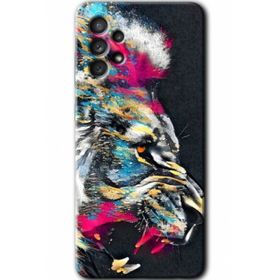 Samsung Galaxy A32 4G HD Desen Baskılı Arka Kapak - Colorfull Aslan Kılıfı