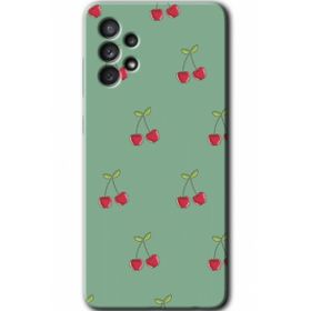 Samsung Galaxy A32 4G HD Desen Baskılı Arka Kapak - Kiraz Berry Kılıf