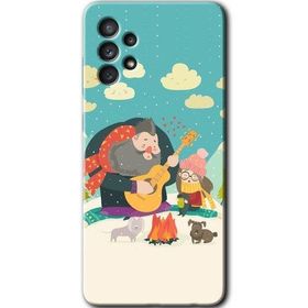 Samsung Galaxy A32 4G HD Desen Baskılı Arka Kapak - Kış Pikniği Kılıf