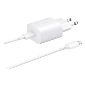 Samsung Galaxy A33 5G Fast Charging 25W Type-C Çıkışlı Kablolu Beyaz Şarj Aleti
