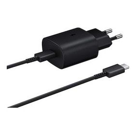 Samsung Galaxy A33 5G Fast Charging 25W Type-C Çıkışlı Kablolu Siyah Şarj Aleti