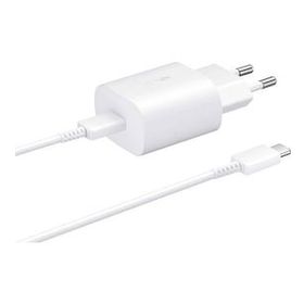 Samsung Galaxy A42 5G Fast Charging 25W Type-C Çıkışlı Kablolu Beyaz Şarj Aleti