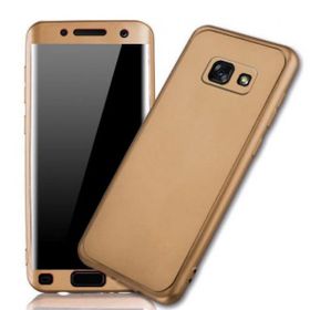 Samsung Galaxy A5 2017 A520 360 Derece Slim Premium Gold Uyumlu Silikon Kılıf