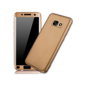 Samsung Galaxy A5 2017 A520 360 Derece Slim Premium Gold Uyumlu Silikon Kılıf