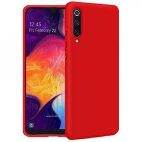 Samsung Galaxy A50 İçi Kadife Kırmızı Uyumlu Silikon Kılıf