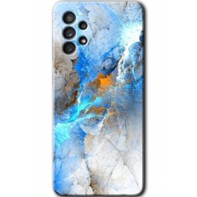 Samsung Galaxy A52 Hd Desen Baskılı Mavi Buzul Arka Kapak Kılıf