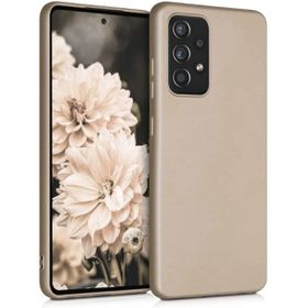 Samsung Galaxy A52s İnce Mat Esnek Silikon Gold Kılıf