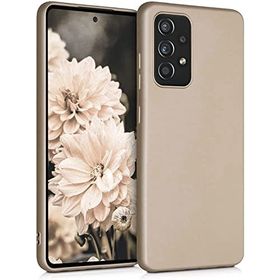 Samsung Galaxy A52s İnce Mat Esnek Silikon Gold Kılıf