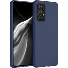 Samsung Galaxy A52s İnce Mat Esnek Silikon Lacivert Kılıf