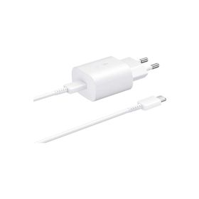 Samsung Galaxy A53 5G Fast Charging 25W Type-C Çıkışlı Kablolu Beyaz Şarj Aleti