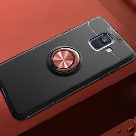 Samsung Galaxy A6 2018 Ravel Yüzüklü Standlı Kapak Uyumlu Silikon Kılıf