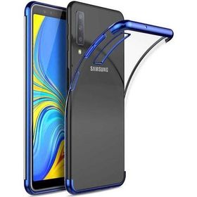 Samsung Galaxy A7 2018 Glitter Mavi Uyumlu Silikon Kılıf