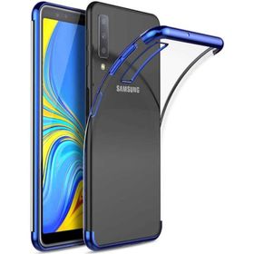 Samsung Galaxy A7 2018 Glitter Mavi Uyumlu Silikon Kılıf