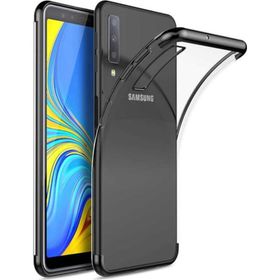 Samsung Galaxy A7 2018 Glitter Siyah Uyumlu Silikon Kılıf