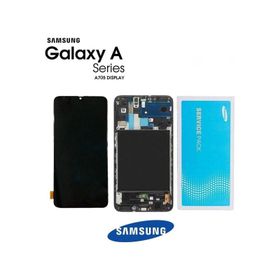 Samsung Galaxy A70 A705 Siyah Servis Çıtalı Muadil Lcd Dokunmatik Ekran