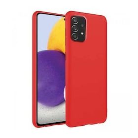 Samsung Galaxy A72 İnce Mat Silikon Kırmızı Cep Telefonu Kılıfı