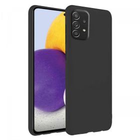 Samsung Galaxy A72 İnce Mat Siyah Silikon Cep Telefonu Kılıfı
