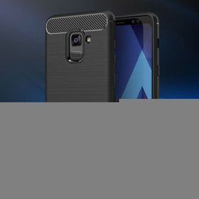 Samsung Galaxy A8 2018 Karbon Fiber Kapak Uyumlu Silikon Kılıf