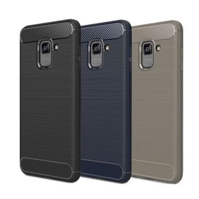 Samsung Galaxy A8 2018 Karbon Fiber Kapak Uyumlu Silikon Kılıf