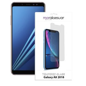 Samsung Galaxy A8 2018 Temperli Ekran Koruyucu Uyumlu Kırılmaz Cam