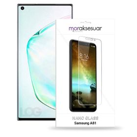 Samsung Galaxy A81 Esnek Nano Ekran Koruyucu Uyumlu Kırılmaz Cam