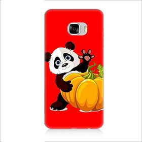 Samsung Galaxy C5 Sevimli Panda Desenli Silikon Kılıf