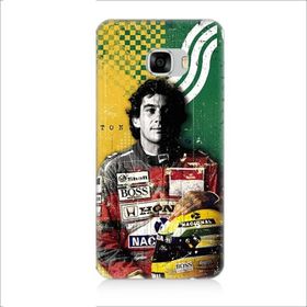 Samsung Galaxy C7 Ayrton Senna Desenli Silikon Kılıf