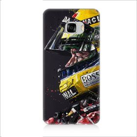 Samsung Galaxy C7 Pro Ayrton Senna Desenli Silikon Kılıf