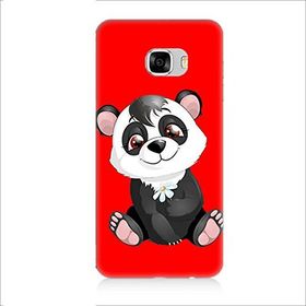 Samsung Galaxy C7 Pro Sevimli Panda Desenli Silikon Kılıf