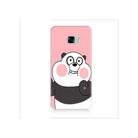 Samsung Galaxy C7 Pro Sevimli Panda Desenli Silikon Kılıf