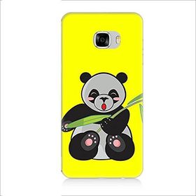 Samsung Galaxy C7 Sevimli Panda Desenli Silikon Kılıf