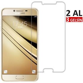 Samsung Galaxy C7 Temperli Ekran Koruyucu Uyumlu Kırılmaz Cam