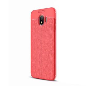 Samsung Galaxy J4 Niss Deri Dokulu Kapak Silikon Kılıf