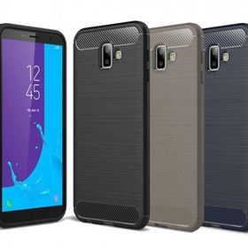 Samsung Galaxy J6 Plus Karbon Fiber Rugged Armor Uyumlu Silikon Kılıf