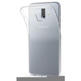 Samsung Galaxy J6 Şeffaf Esnek Kırılmaz Cam Silikon Kılıf