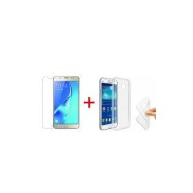 Samsung Galaxy J7 Core Şeffaf Silikon Ekran Koruyucu Cam Cep Telefonu Kılıfı