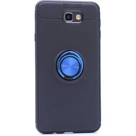 Samsung Galaxy J7 Prime Ravel Yüzüklü Standlı Kapak Uyumlu Silikon Kılıf