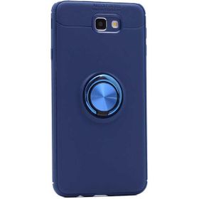 Samsung Galaxy J7 Prime Ravel Yüzüklü Standlı Kapak Uyumlu Silikon Kılıf