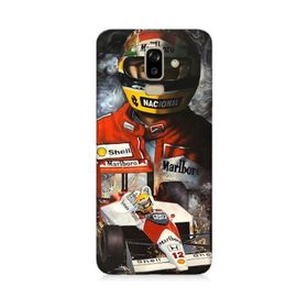 Samsung Galaxy J8 Ayrton Senna Desenli Silikon Kılıf